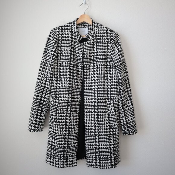 Carolina Belle Jackets & Blazers - Carolina Belle Houndstooth Plaid Textured Coat | S